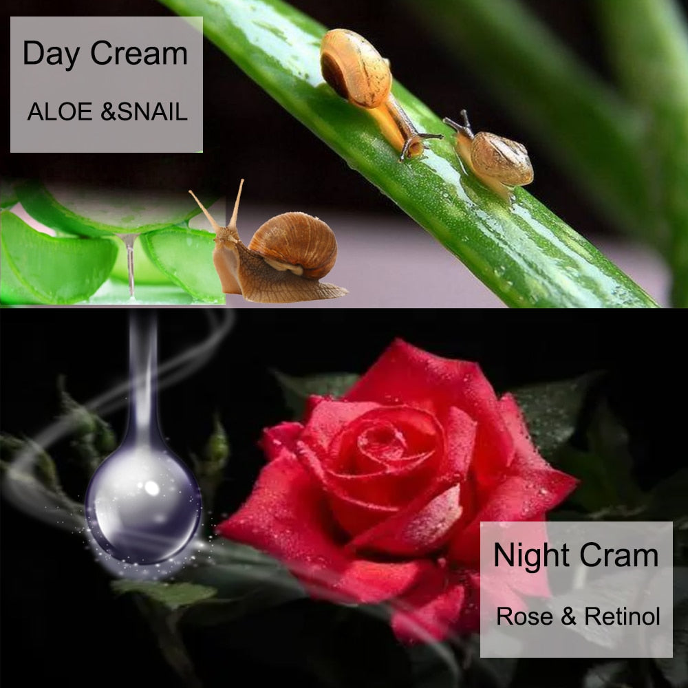 Creme Facial de Retinol e Caracol Anti-Rugas