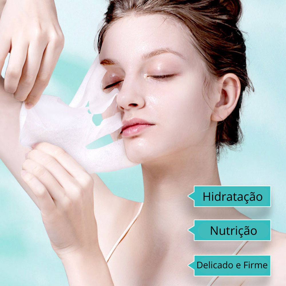 Kit 10 Máscaras Faciais de Aloe Vera