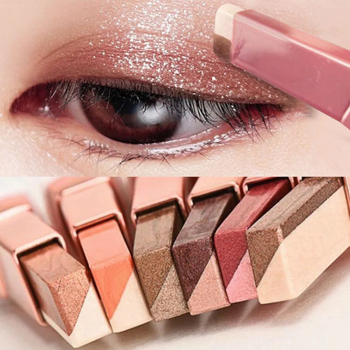 Sombra Bicolor Brilhante com Glitter à Prova D'Água