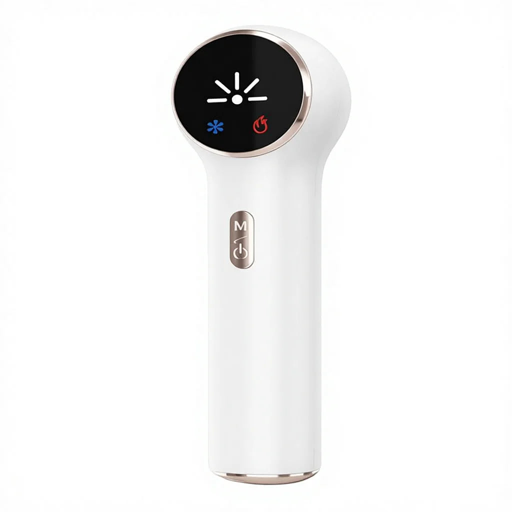 Use Nuvé CryoGlow™ massageador facial quente e frio com LED