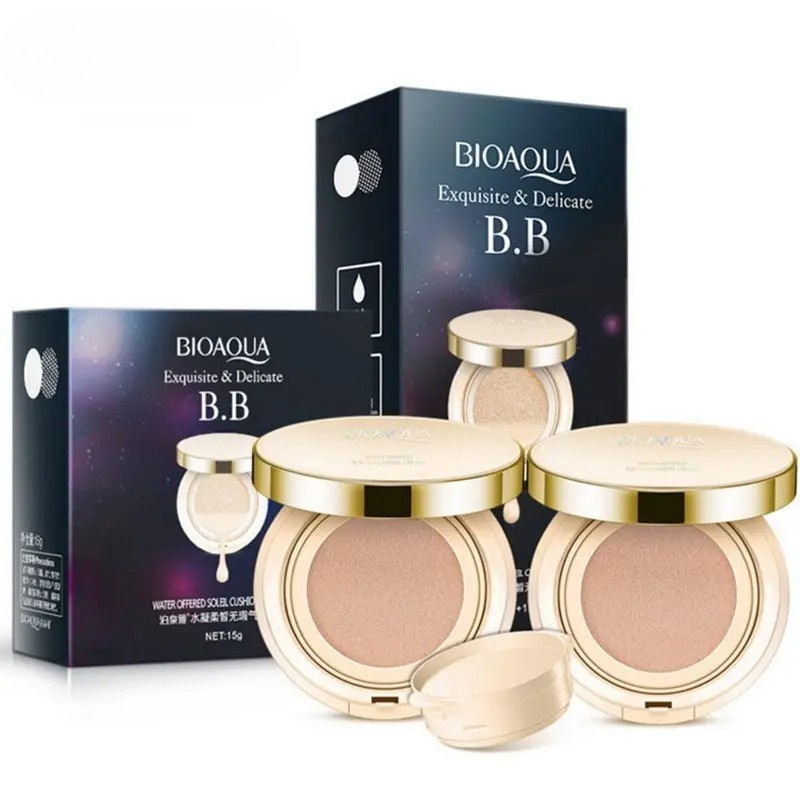 Base Cushion Clareadora BIOAQUA com Efeito BB Cream