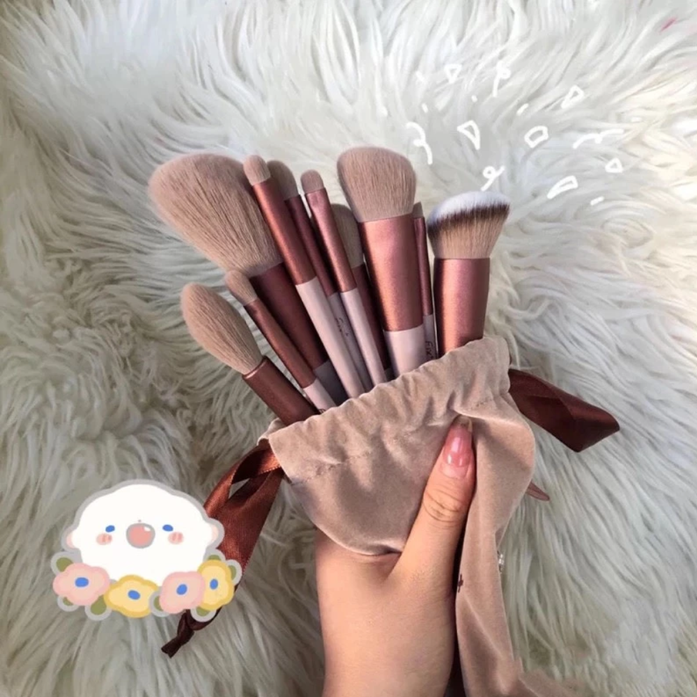 Conjunto de 13 Pincéis de Maquiagem