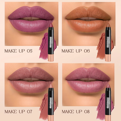 Lápis Labial Matte à Prova d’Água SANSUMMER – Cor Intensa e Conforto o Dia Todo