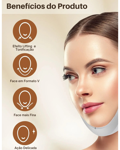Use Nuvé V-Lift™ massageador facial EMS para contorno