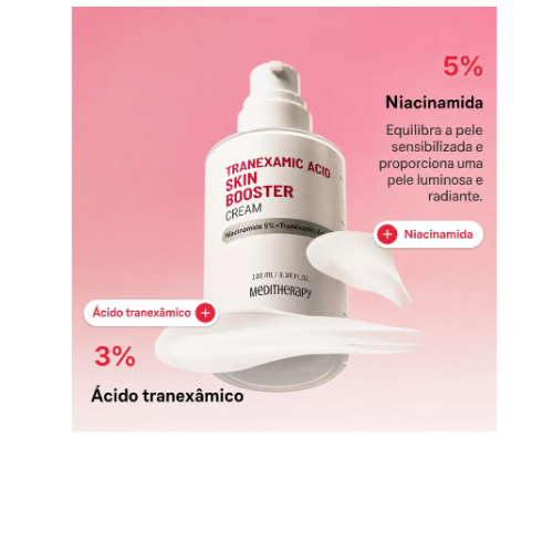 Meditherapy Tranexamic Acid Skin Booster 100ml com tampa de microcorrente