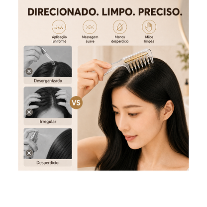 Use Nuvé ScalpFlow™ aplicador de sérum capilar