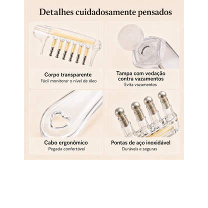 Use Nuvé ScalpFlow™ aplicador de sérum capilar