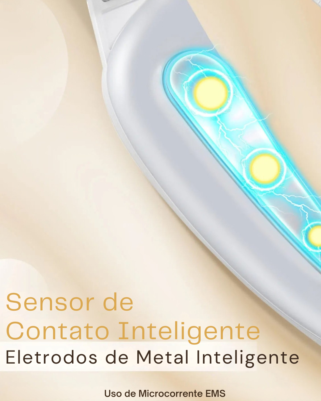 Use Nuvé V-Lift™ massageador facial EMS para contorno